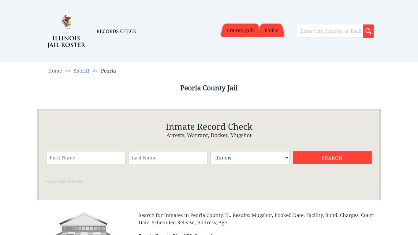 Peoria County Jail | Jail Roster Search